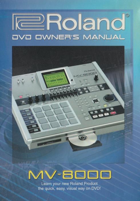 Roland DVD Owner's Manual: MV-8000
