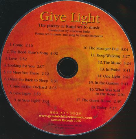 Laszlo Slomovits: Give Light w/ No Artwork