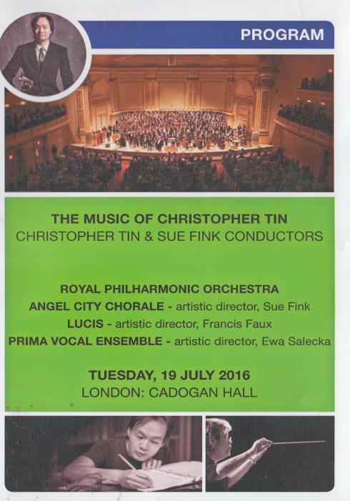 The Music Of Christopher Tin: London: Cadogan Hall