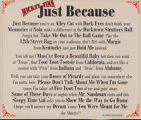 Mickey Finn With Cathy Reilly: Just Because Signed