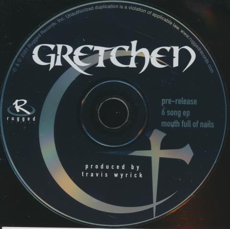 Gretchen: Mouth Full Of Nails Pre-release EP w/ Back Artwork