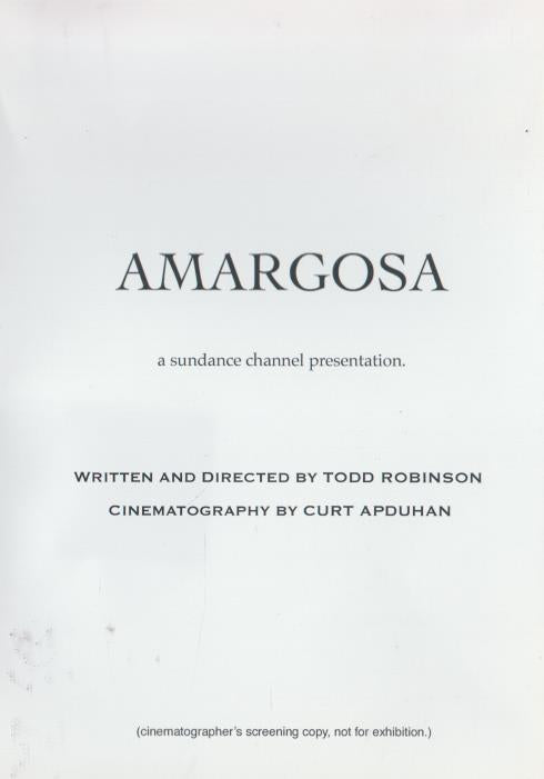 Amargosa Cinematographer's Screener