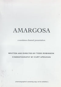 Amargosa Cinematographer's Screener