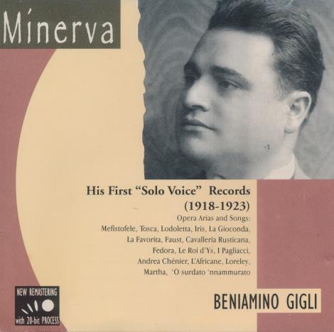 Beniamino Gigli: His First "Solo Voice" Records (1918-1923)
