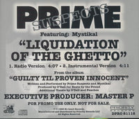 Prime Suspects: Liquidation Of The Ghetto Promo w/ Back Artwork
