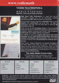 High Speed Vedic Mathematics Workshop Part Two Incomplete 4-Disc Set