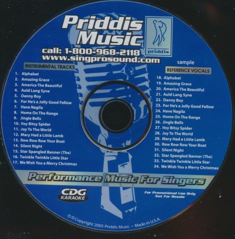 Priddis Music: Performance Music For Singers Sample w/ No Artwork