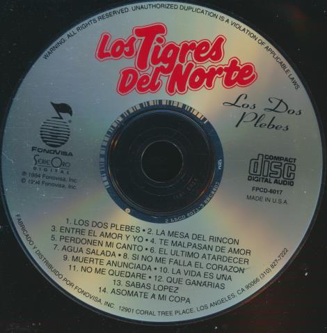 Los Tigres Del Norte: Los Dos Plebes w/ No Artwork
