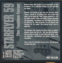 Starflyer 59: The Fashion Focus Promo w/ Front Artwork