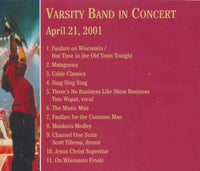 University Of Wisconsin Varsity Band: Varsity Band In Concert: April 21, 2001