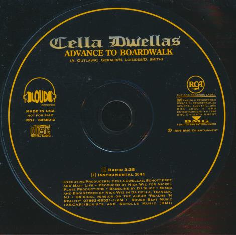 Cella Dwellas: Advance To Boardwalk Promo w/ Back Artwork