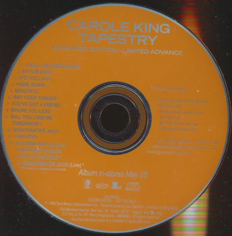 Carole King: Tapestry Limited Advance Expanded Edition