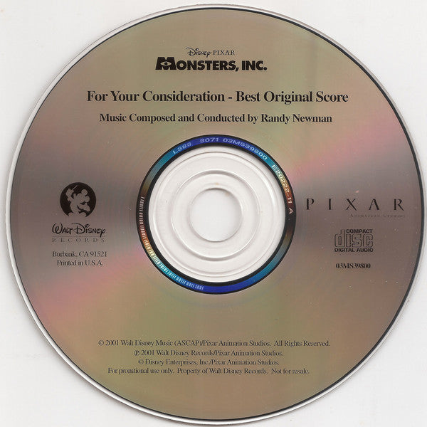 Monsters, Inc.: Best Original Score FYC Promo w/ Damaged Artwork –  NeverDieMedia