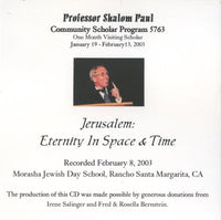 Jerusalem: Eternity in Space & Time