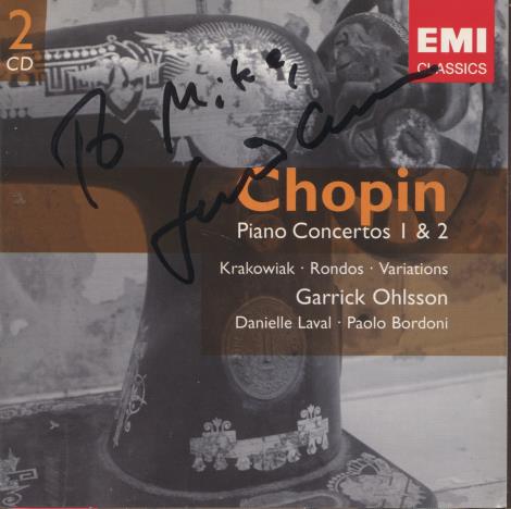 Chopin: Piano Concertos 1 & 2 Signed 2-Disc Set
