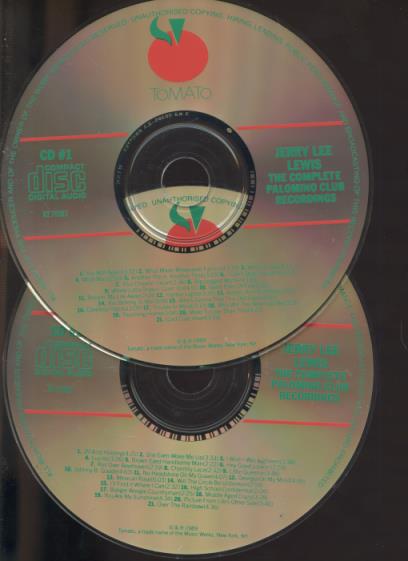 Jerry Lee Lewis: The Complete Palomino Club Recordings 2-Disc Set w/ No Artwork