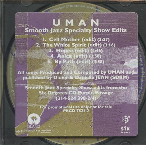 Uman: Smooth Jazz Specialty Show Edits Promo w/ Hype Sticker
