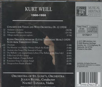 Kurt Weill & Orchestra Of St. Luke's: Concerto Op. 12 And Little Threepenny Music