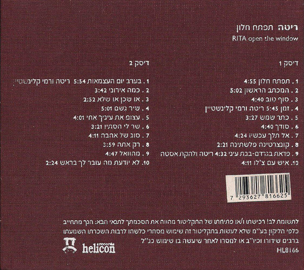 Rita: Open The Window Incomplete Limited Disc 2 Only – NeverDieMedia