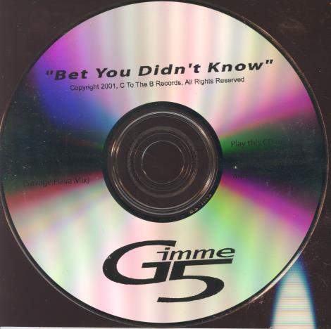 Gimme 5: Bet You Didn't Know Promo w/ Back Artwork