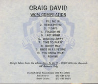 Craig David: WCM Compilation Promo w/ Handwritten Note & Back Artwork
