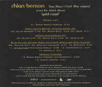 Rhian Benson: Say How I Feel (The Mixes) Promo (Half-Face Cover)