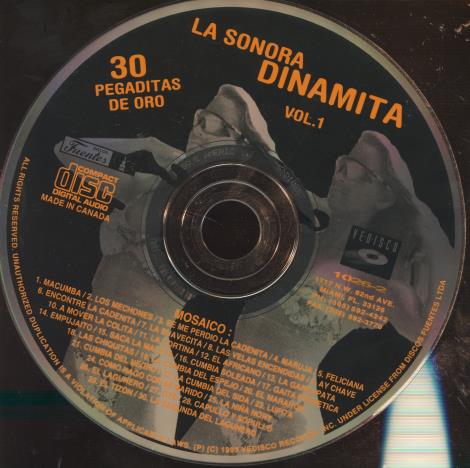 La Sonora Dinamita: 30 Pegaditas De Oro Vol. 1 w/ No Artwork