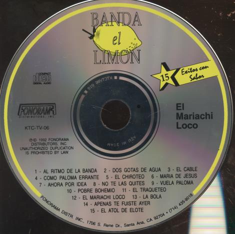 Banda El Limon: 15 Exitos Con Sabor w/ No Artwork