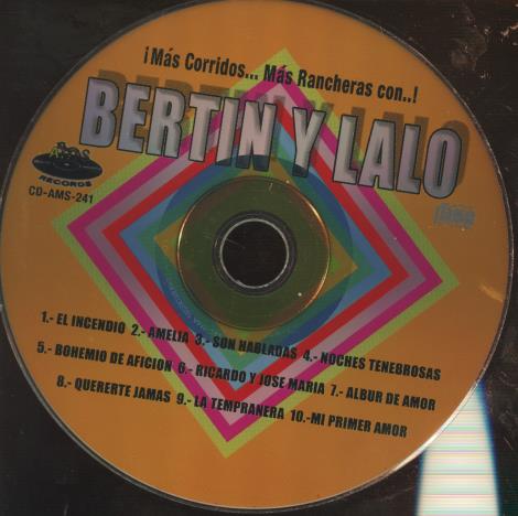 Bertin Y Lalo: !Mas Corridos... Mas Rancheras! w/ No Artwork