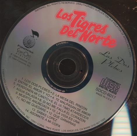 Los Tigres Del Norte: Los Dos Plebes w/ No Artwork