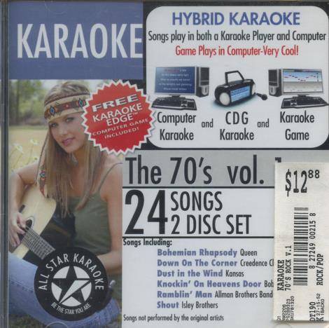 All Star Karaoke: The 70's Vol. 1 CD+G 2-Disc Set w/ Cracked Case