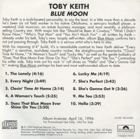 Toby Keith: Blue Moon Promo w/ Front Artwork