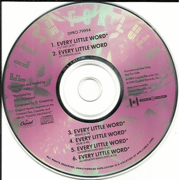 Flesh For Lulu: Every Little Word Promo