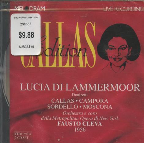 Lucia Di Lammermoor Callas Edition 2-Disc Set