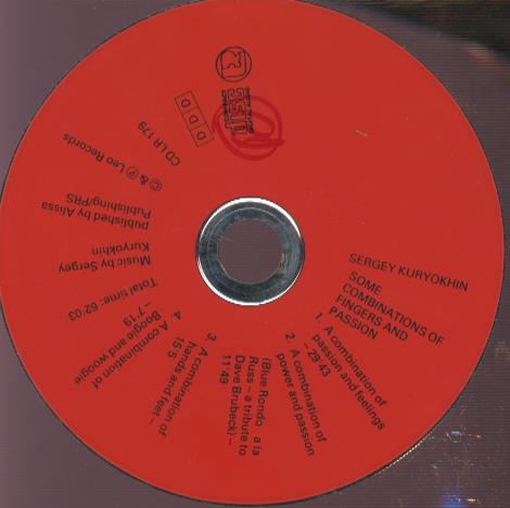 Sergey Kuryokhin: Some Combinations Of Fingers And Passion w/ No Artwork