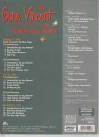 Gene Vincent At Town Hall Party w/ Booklet
