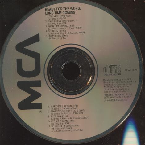 Ready For The World: Long Time Coming w/ Back Artwork