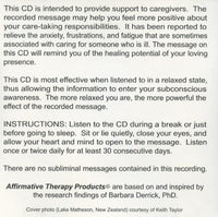 Affirmation Therapy For Caregivers