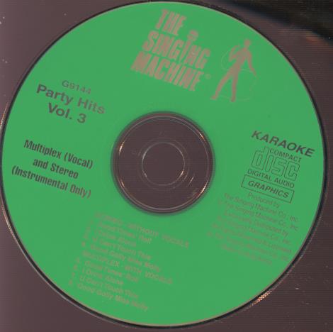 The Singing Machine: Party Hits Vol. 3 CD+G w/ No Artwork