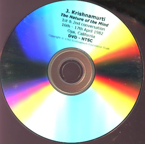 J. Krishnamurti: The Nature of the Mind Vol. 1 w/ No Artwork