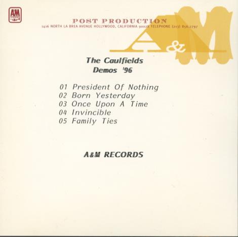 The Caulfields: Demos '96 Promo 2-Disc Set w/ Front Artwork