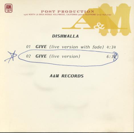 Dishwalla: Give 2-Track Promo