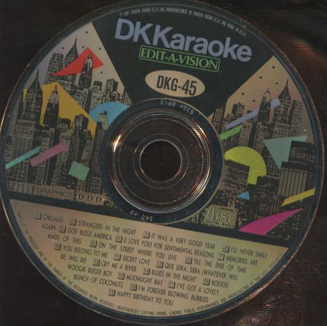 DK Karaoke: Edit-A-Vision DKG-45 w/ No Artwork