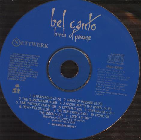 Bel Canto: Birds Of Passage w/ No Artwork