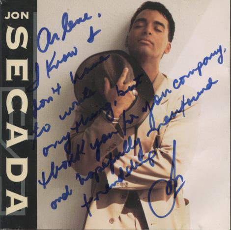 Jon Secada: Jon Secada Signed