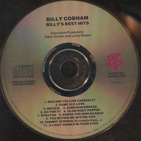Billy Cobham: Billy's Best Hits w/ No Artwork