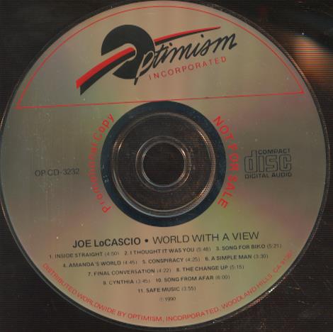 Joe LoCascio: World With A View Promo w/ No Artwork