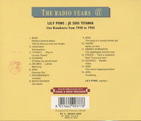 Lily Pons: Je Suis Titania: Live Broadcasts From 1940-1944