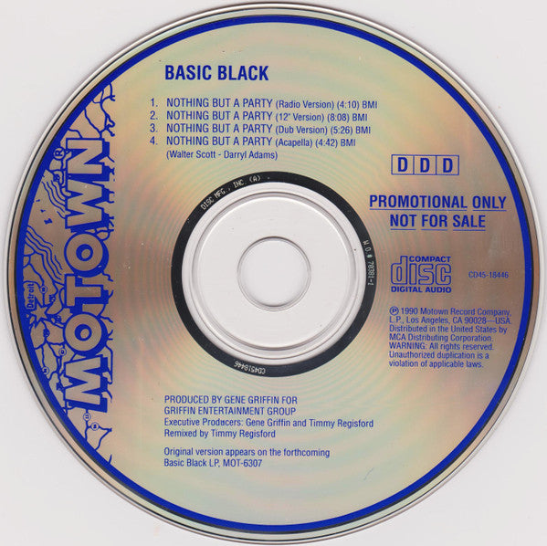 Basic Black: Nothing But A Party Promo w/ No Artwork