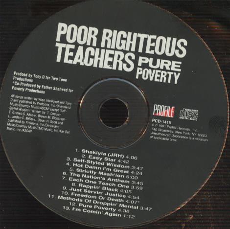 Poor Righteous Teachers: Pure Poverty w/ No Artwork